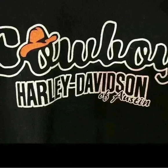 Vintage Harley Davidson Black T-Shirt Texas Cowboy Small “Keep Austin Weird” - Picture 4 of 5